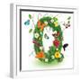 Beautiful Spring Letter "Q"-Kesu01-Framed Art Print