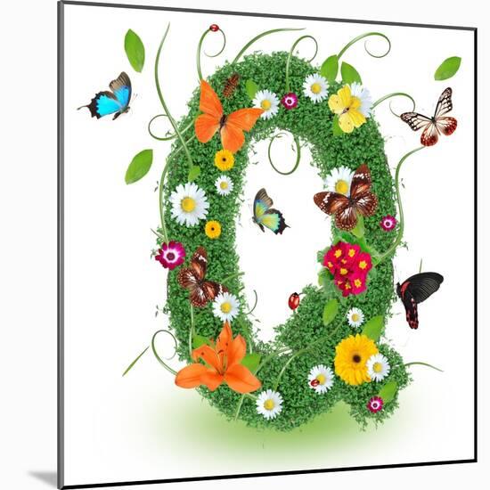 Beautiful Spring Letter "Q"-Kesu01-Mounted Art Print