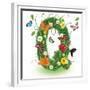 Beautiful Spring Letter "Q"-Kesu01-Framed Premium Giclee Print