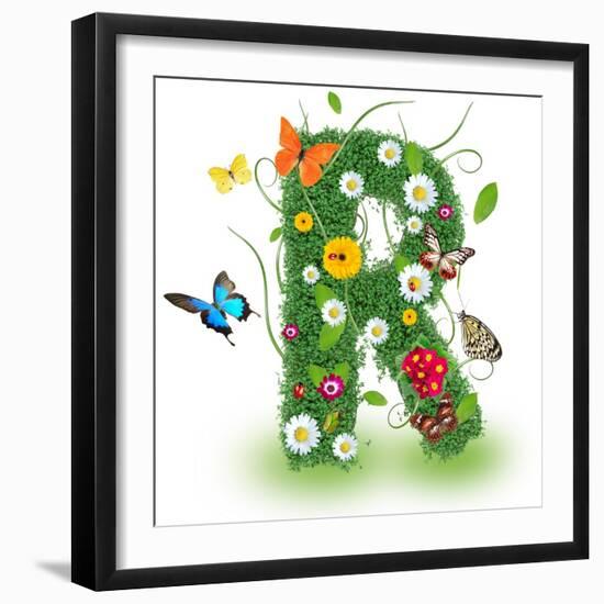 Beautiful Spring Letter "R"-Kesu01-Framed Art Print