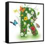 Beautiful Spring Letter "R"-Kesu01-Framed Stretched Canvas