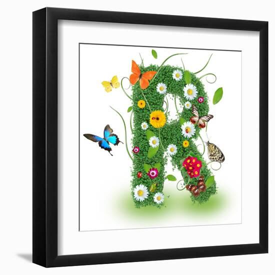 Beautiful Spring Letter "R"-Kesu01-Framed Art Print