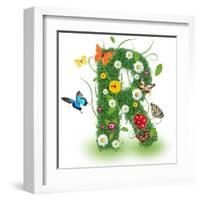 Beautiful Spring Letter "R"-Kesu01-Framed Art Print