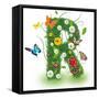 Beautiful Spring Letter "R"-Kesu01-Framed Stretched Canvas