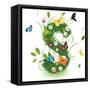 Beautiful Spring Letter "S"-Kesu01-Framed Stretched Canvas