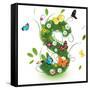 Beautiful Spring Letter "S"-Kesu01-Framed Stretched Canvas