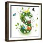 Beautiful Spring Letter "S"-Kesu01-Framed Art Print