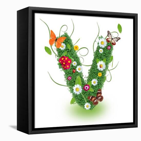 Beautiful Spring Letter "V"-Kesu01-Framed Stretched Canvas