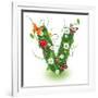 Beautiful Spring Letter "V"-Kesu01-Framed Art Print