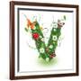 Beautiful Spring Letter "V"-Kesu01-Framed Art Print