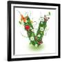 Beautiful Spring Letter "V"-Kesu01-Framed Art Print