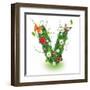 Beautiful Spring Letter "V"-Kesu01-Framed Art Print