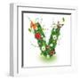 Beautiful Spring Letter "V"-Kesu01-Framed Art Print