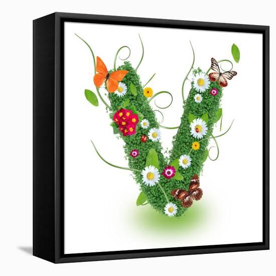 Beautiful Spring Letter "V"-Kesu01-Framed Stretched Canvas