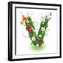 Beautiful Spring Letter "V"-Kesu01-Framed Art Print