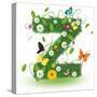 Beautiful Spring Letter "Z"-Kesu01-Stretched Canvas