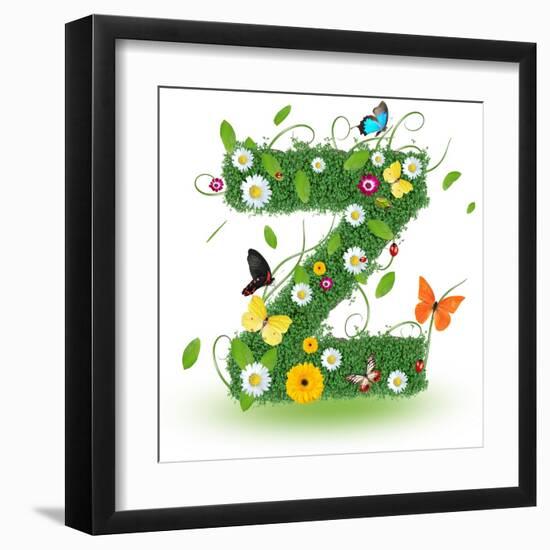 Beautiful Spring Letter "Z"-Kesu01-Framed Art Print