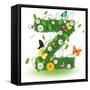 Beautiful Spring Letter "Z"-Kesu01-Framed Stretched Canvas