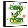 Beautiful Spring Letter "Z"-Kesu01-Framed Stretched Canvas