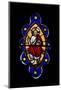 Beautiful Stained Glass Window Detail in 15Th Century Saxon Church Depicting Resurrected Jesus-Veneratio-Mounted Photographic Print