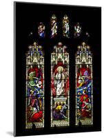 Beautiful Stained Glass Window in 15Th Century Saxon Church Depicting Resurrection of Jesus-Veneratio-Mounted Photographic Print