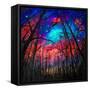 Beautiful Starry Sky Through Trees -Square-Valery Rybakow-Framed Stretched Canvas