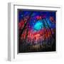 Beautiful Starry Sky Through Trees -Square-Valery Rybakow-Framed Art Print