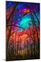 Beautiful Starry Sky Through Trees  -Vertical-Valery Rybakow-Mounted Art Print