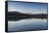 Beautiful Summer Panoramic View from Porthmadog Cob towards Snowdonia Mountains-Veneratio-Framed Stretched Canvas