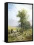 Beautiful Summer's Day-James John Hill-Framed Stretched Canvas