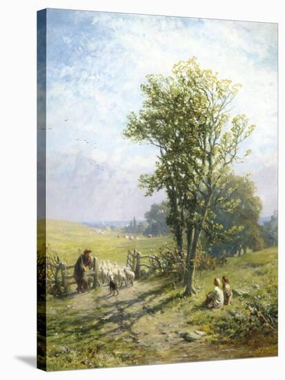 Beautiful Summer's Day-James John Hill-Stretched Canvas