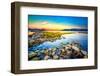 Beautiful Summer Sunset over the Rocky Shore by the Sea. HDR Image-nomadFra-Framed Photographic Print