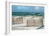 Beautiful Sunny Day with Big Waves and Puffy Clouds at White Sand Beach-forestpath-Framed Photographic Print