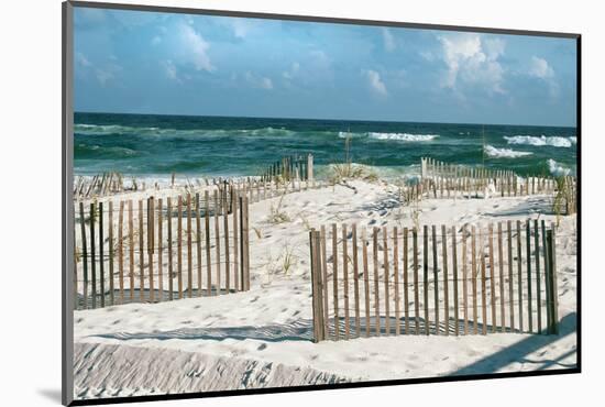 Beautiful Sunny Day with Big Waves and Puffy Clouds at White Sand Beach-forestpath-Mounted Photographic Print