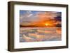 Beautiful Sunrise and Natural Travertine Pools and Terraces, Pamukkale, Turkey-muratart-Framed Photographic Print