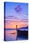 Beautiful Sunrise in Rawai Phuket Island Thailand with Long Tailed Boat Ruea Hang Yao-Remy Musser-Stretched Canvas