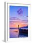 Beautiful Sunrise in Rawai Phuket Island Thailand with Long Tailed Boat Ruea Hang Yao-Remy Musser-Framed Photographic Print