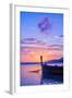 Beautiful Sunrise in Rawai Phuket Island Thailand with Long Tailed Boat Ruea Hang Yao-Remy Musser-Framed Photographic Print