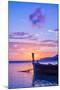 Beautiful Sunrise in Rawai Phuket Island Thailand with Long Tailed Boat Ruea Hang Yao-Remy Musser-Mounted Photographic Print