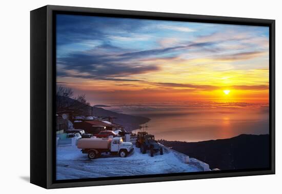 Beautiful Sunrise in the Ay-Petry. Crimea Mountains. Ukraine.-Volff-Framed Stretched Canvas