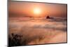 Beautiful Sunrise Landscape with Sugar Loaf Mountain Emerging from Low Clouds, Seen from Mirante Do-Vitor Marigo-Mounted Photographic Print