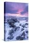 Beautiful Sunrise over a Frozen Snow Covered Moorland-Adam Burton-Stretched Canvas
