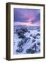 Beautiful Sunrise over a Frozen Snow Covered Moorland-Adam Burton-Framed Photographic Print