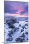 Beautiful Sunrise over a Frozen Snow Covered Moorland-Adam Burton-Mounted Photographic Print