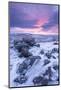 Beautiful Sunrise over a Frozen Snow Covered Moorland-Adam Burton-Mounted Photographic Print