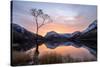 Beautiful Sunrise over Buttermere in the English Lake District-Tony Allaker-Stretched Canvas