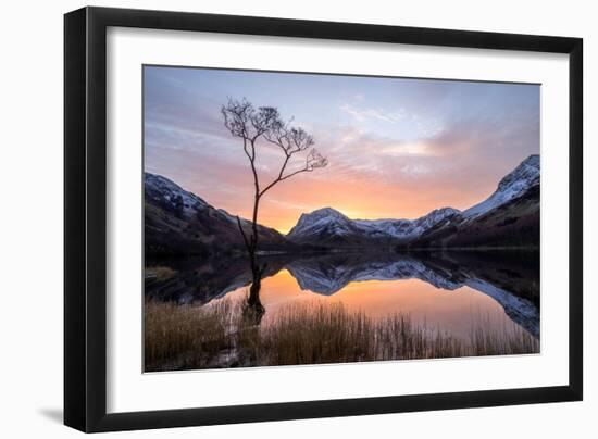 Beautiful Sunrise over Buttermere in the English Lake District-Tony Allaker-Framed Photographic Print