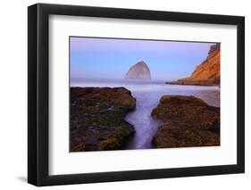 Beautiful Sunrise over Haystack Rock, Cape Kiwanda, Oregon Coast, Pacific Ocean, Pacific Northwest-Craig Tuttle-Framed Photographic Print