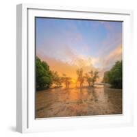 Beautiful Sunrise over the Tropical Beach, Thailand. Vacation and Background Concept-Hanna Slavinska-Framed Photographic Print