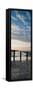 Beautiful Sunrise Vertical Panorama Landscape Reflected in Pools on Beach-Veneratio-Framed Stretched Canvas